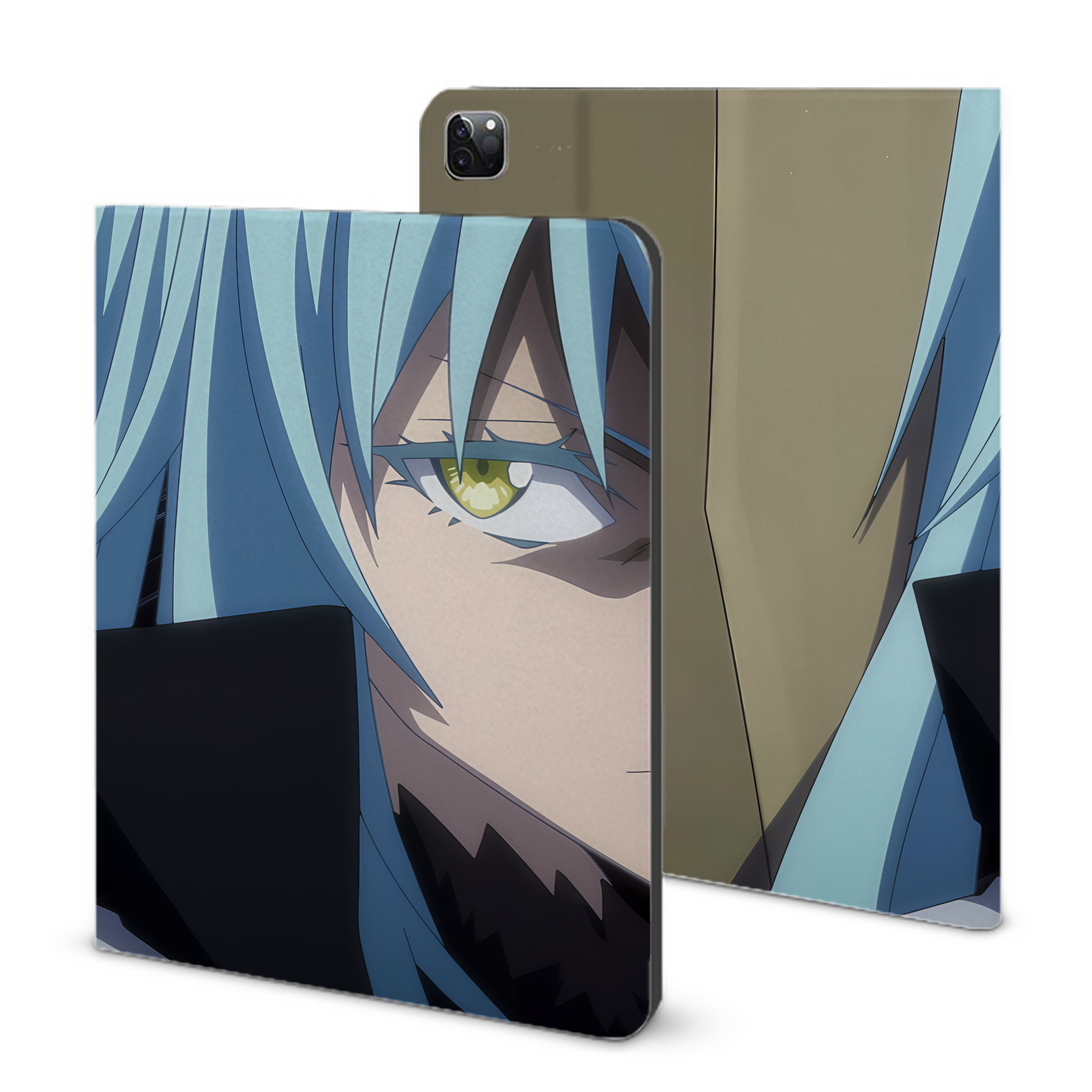 （画像用） 転スラ Regarding Reincarnated to Slime IPad ケース ブック型 PUレザー TPU 耐衝撃 軽量 薄型 ペン収納なし 全面保護 IPad 各モデル対応